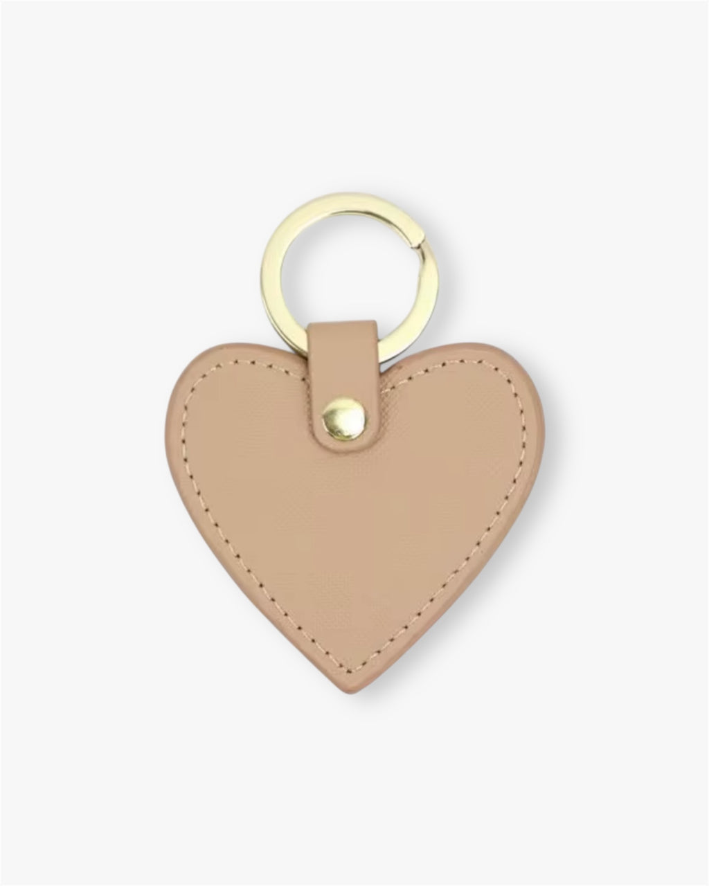 Saffiano Leather Heart Keyring