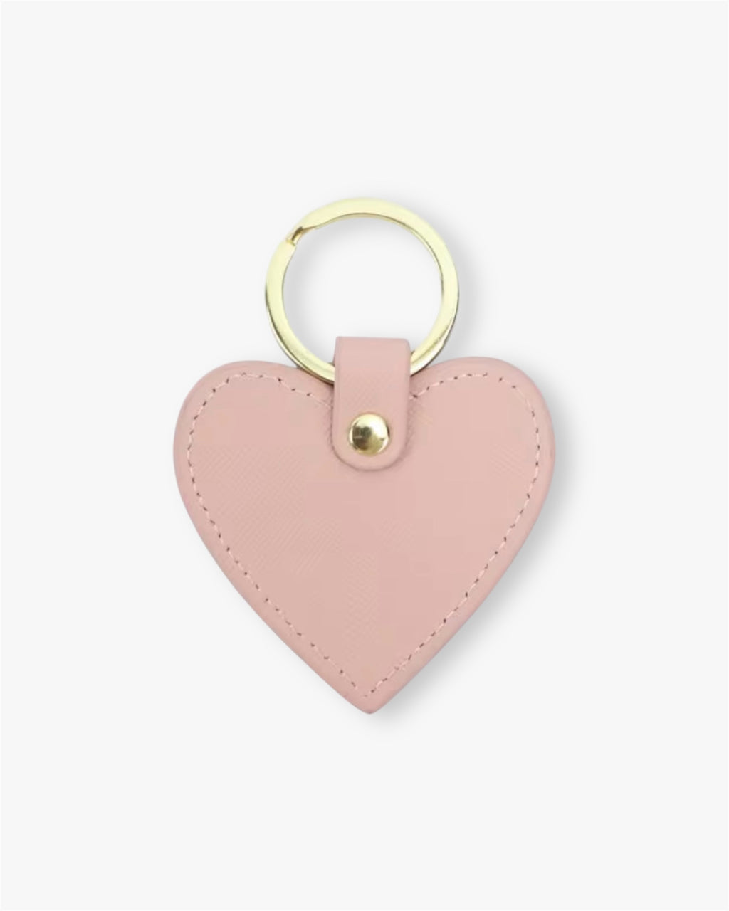 Saffiano Leather Heart Keyring