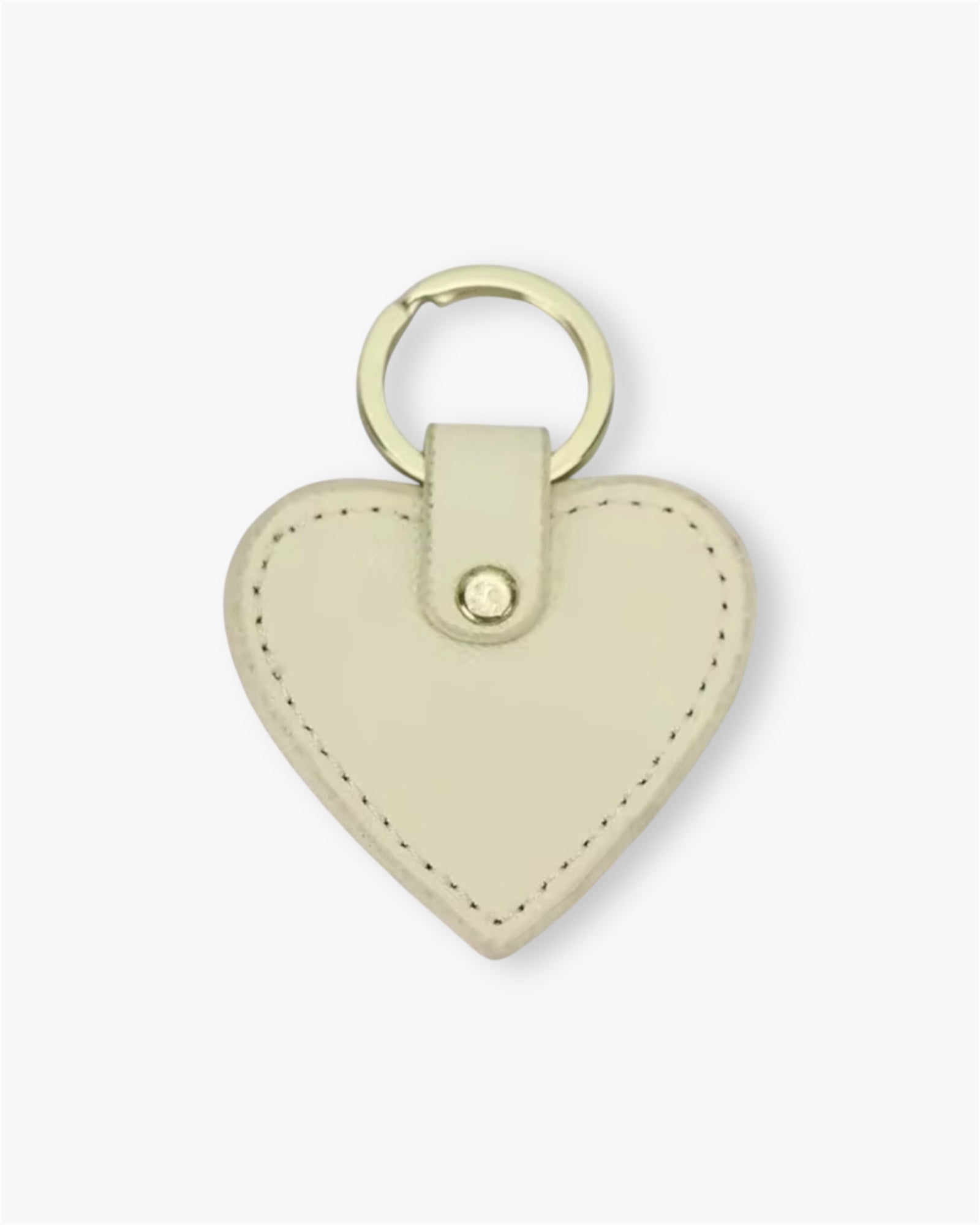 Saffiano Leather Heart Keyring