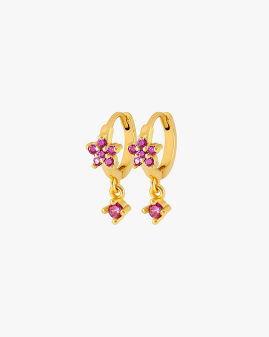 Rosa Flower Huggie