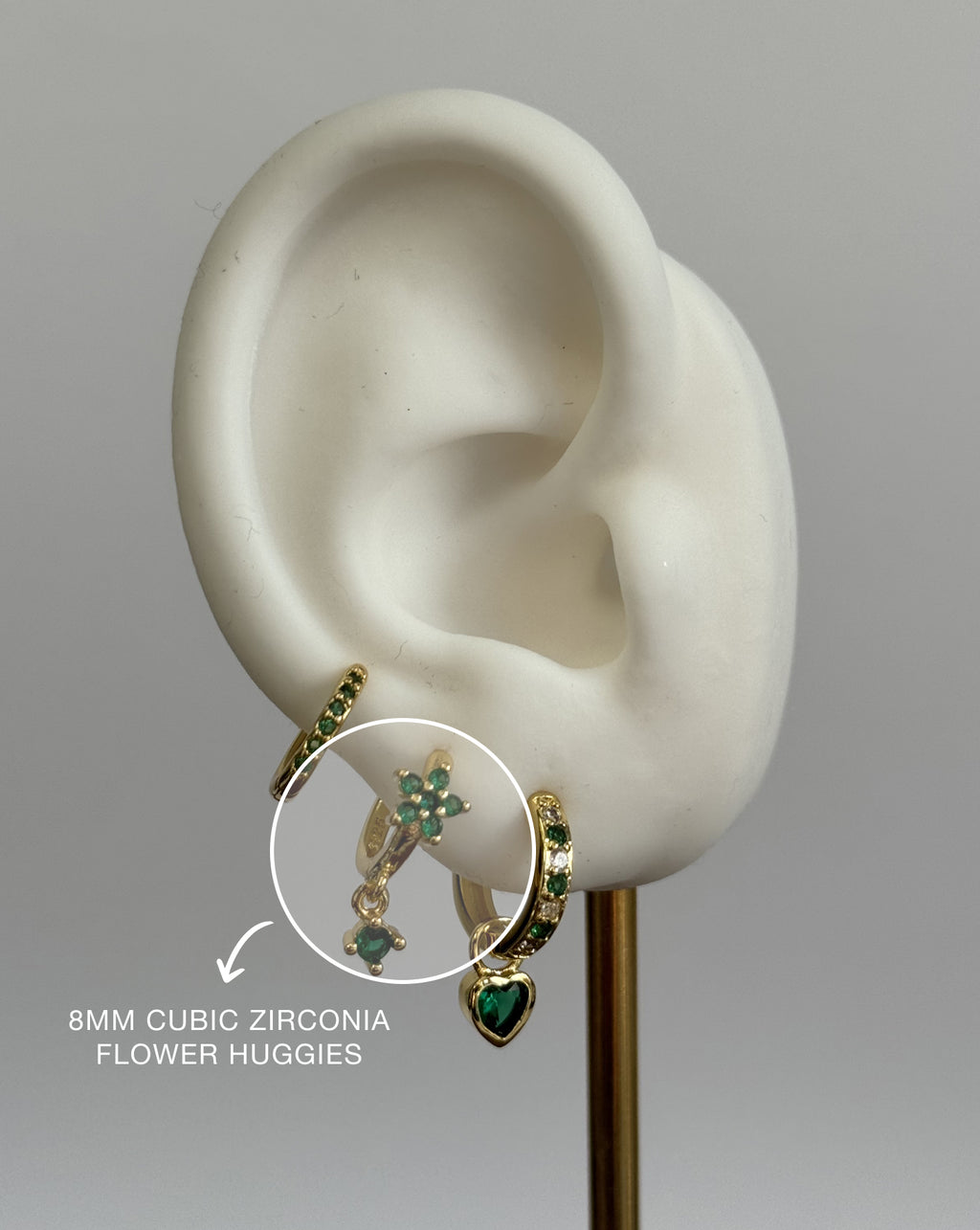 Evelyn Mini Flower Huggie